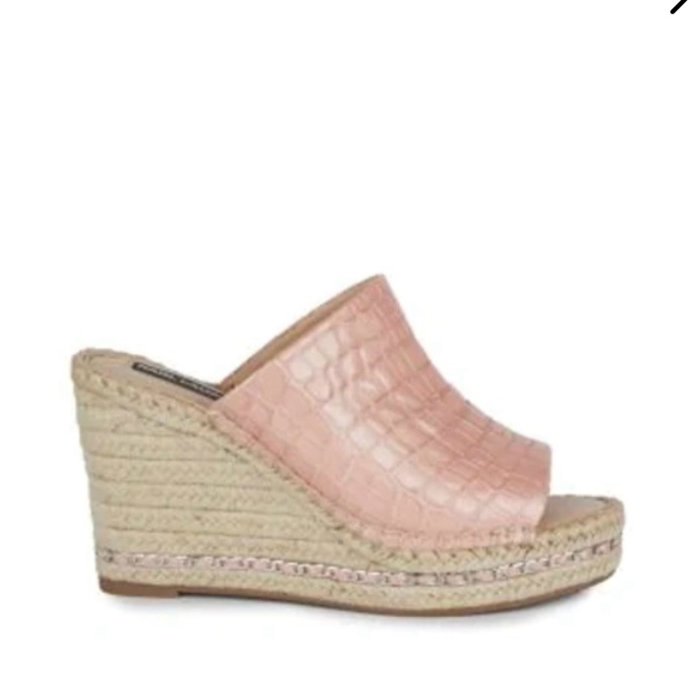 Karl Lagerfeld Pink Wedge Espadrilles